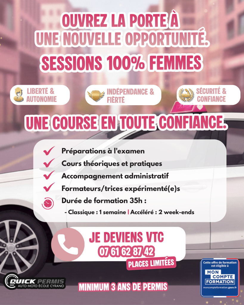 vtc session 100% femmes